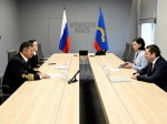 Губернатор Андрей Чибис провёл рабочую встречу с руководителем Росморречфлота Андреем Тарасенко