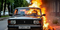 В Апатитах тушили отечественный автомобиль - Мурманский вестник