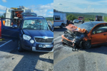В Кольском округе из-за лобового ДТП пострадали пять человек