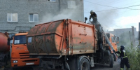 В Коле вечером в кузове мусоровоза вспыхнули отходы - Мурманский вестник