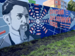 В Полярных Зорях открылся мурал, посвященный юбилеям атомной промышленности и Победы в Великой Отечественной войне