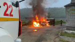 В Кильдинстрое сгорел автомобиль