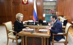 Губернатор Андрей Чибис поблагодарил главу Совфеда Валентину Матвиенко за поддержку программы реновации ЗАТО