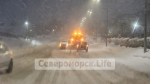 Снегоуборочная машина в Североморске попала в ДТП
