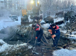 Аварийная бригада устранила порыв ствола теплосети в одном из районов Североморска