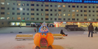 Снежные фигуры украсили улицу Гаджиева - SeverPost.ru