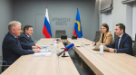 Губернатор Мурманской области Андрей Чибис и председатель правления группы «Аквилон» Александр Фролов обсудили проект КРТ в Ленинском округе Мурманска