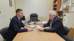 Уполномоченный по правам человека в Мурманской области Шилов Михаил Валерьевич провёл рабочую встречу с Управляющим Отделением Социального фонда России по Мурманской области Корновым Вадимом Николаевичем