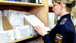судебный пристав листает дело
