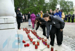 В День памяти и скорби североморцы зажгли свечи возле двух мемориалов