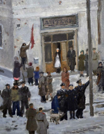 Фрагмент картины «День Победы в Мурманске».