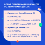 В Мурманской области изменились адреса выдачи льготных лекарств